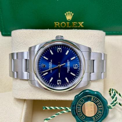 Rolex Oyster Perpetual 36 116000 Blue Dial Box and Papers