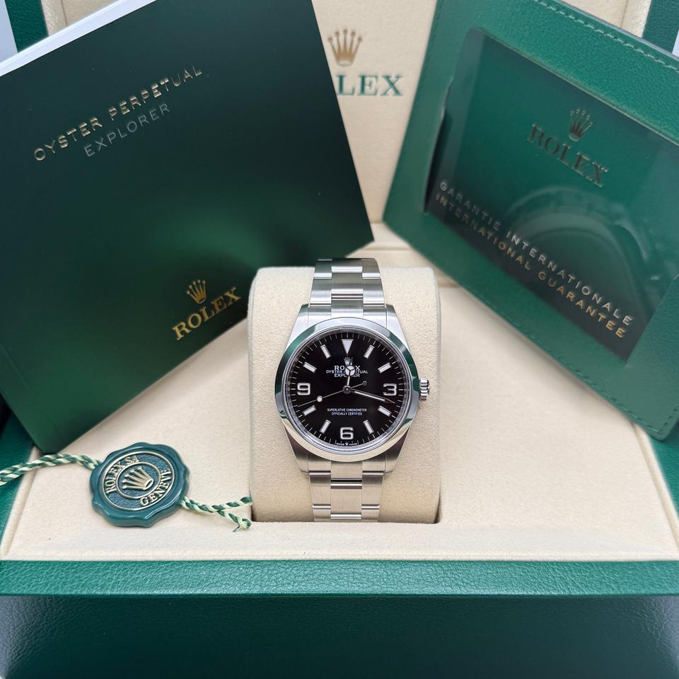 Rolex Explorer 124270 New 2026 Black Dial Oyster Bracelet