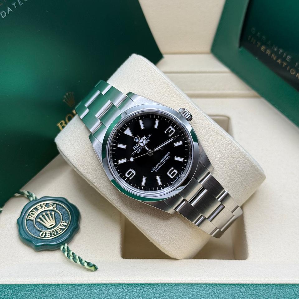 Rolex Explorer 124270 New 2026 Black Dial Oyster Bracelet