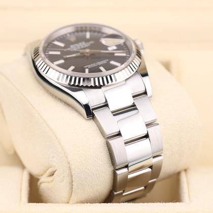 Rolex Datejust 36 Blue Motif Dial Oyster 126234 Fluted Bezel