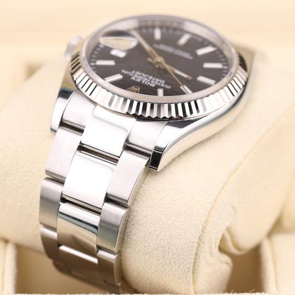 Rolex Datejust 36 Blue Motif Dial Oyster 126234 Fluted Bezel
