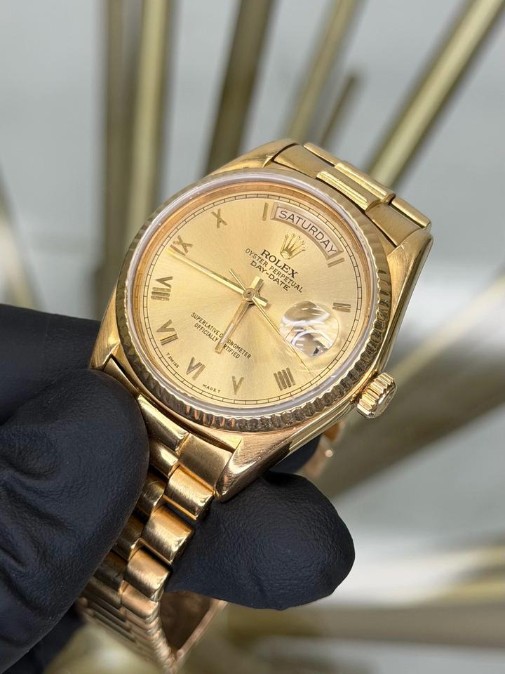 Rolex Day-Date 36 18038 Champagne Roman Dial President