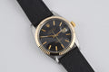 Rolex Datejust 16013 1988 Two Tone Black Dial Leather Strap