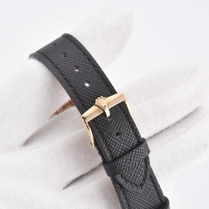 Rolex Datejust 16013 1988 Two Tone Black Dial Leather Strap