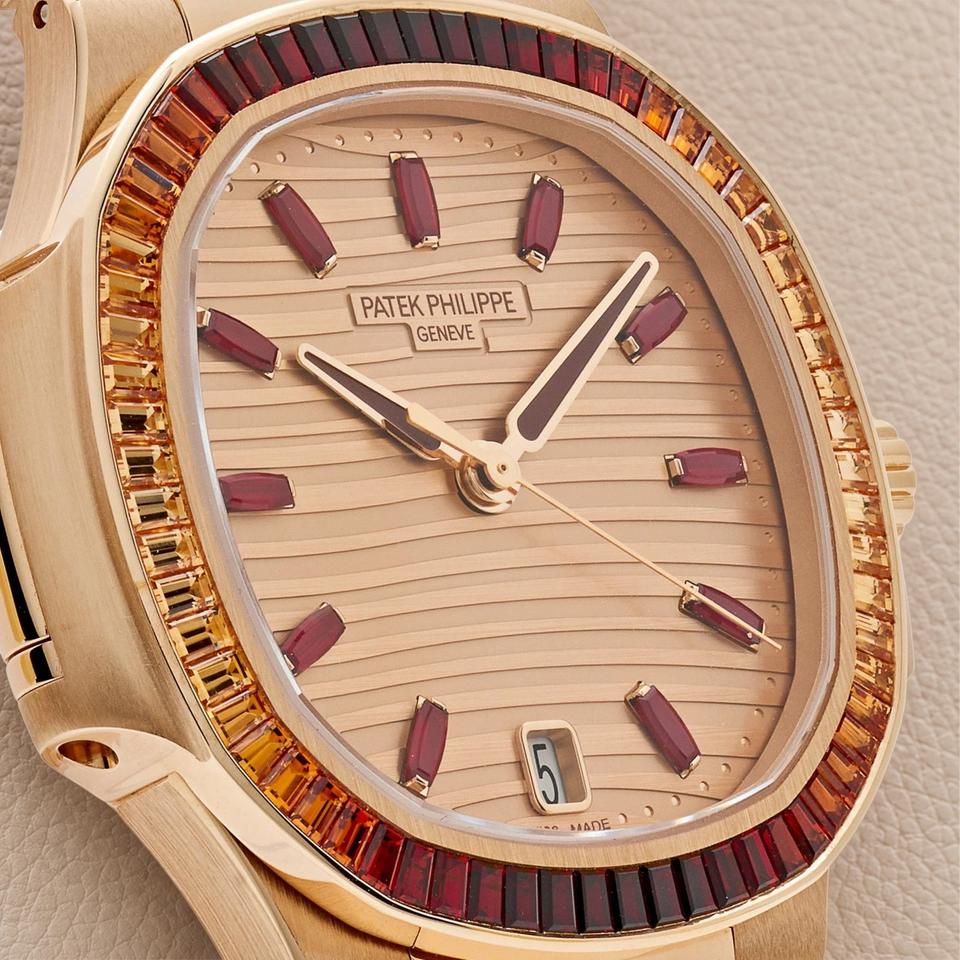Patek Philippe Nautilus Ladies 7118/1300R-001 36mm Cognac Dial Rose Gold