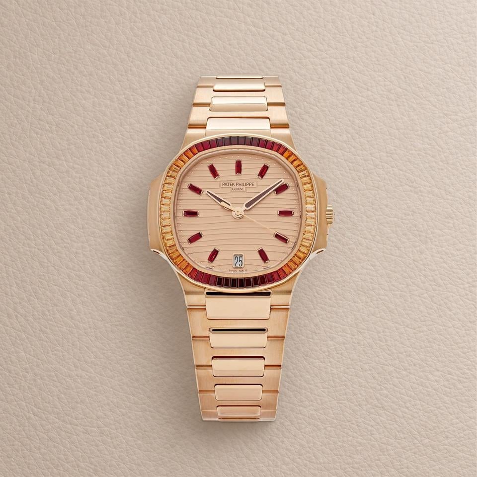 Patek Philippe Nautilus Ladies 7118/1300R-001 36mm Cognac Dial Rose Gold