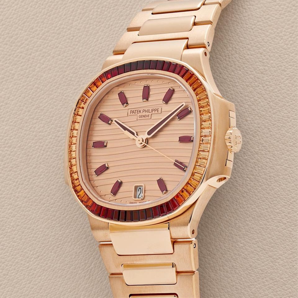 Patek Philippe Nautilus Ladies 7118/1300R-001 36mm Cognac Dial Rose Gold