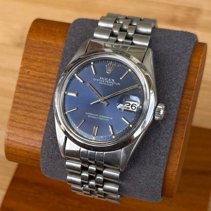 Rolex Datejust 36 1600 1972 Rare Blue Dial Jubilee