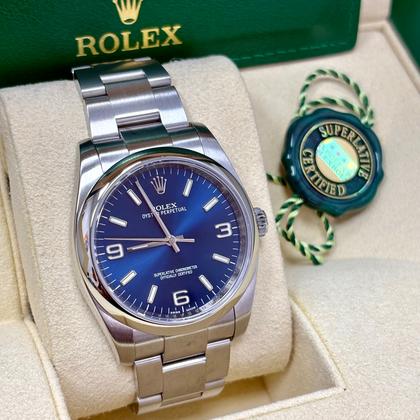 Rolex Oyster Perpetual 36 116000 Blue Dial Box and Papers
