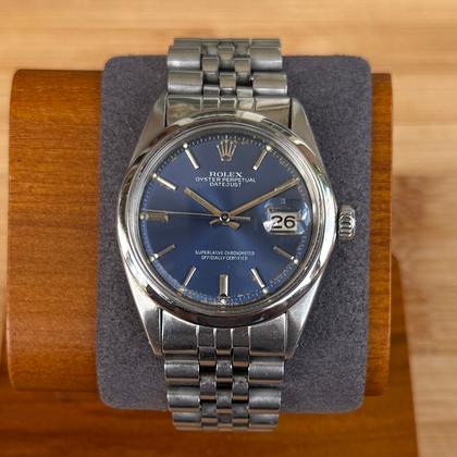 Rolex Datejust 36 1600 1972 Rare Blue Dial Jubilee